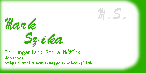 mark szika business card